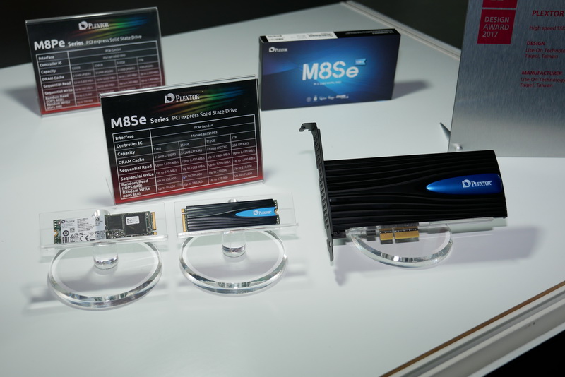 2017年6月発売予定のメインストリーム向けNVMe/PCIe M.2 SSD「M8Se」シリーズ。M.2モデル、ヒートシンク装着のM.2モデル、PCI Expressカードモデルの3種類をラインナップ