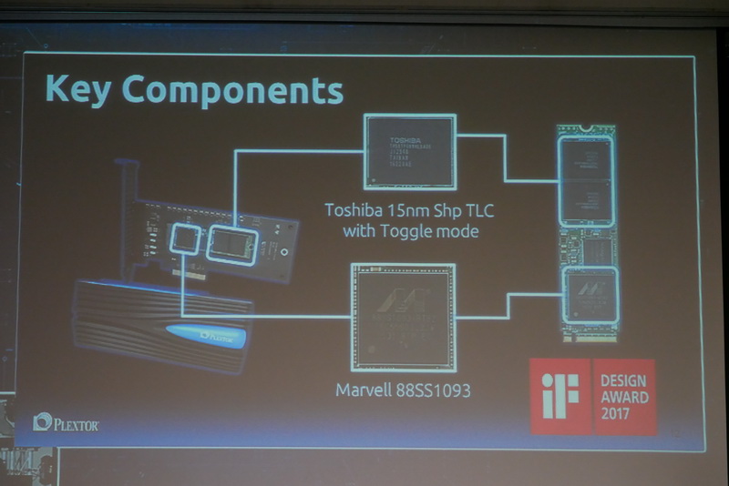 コントローラはMarvell製「88SS1093」で、15nmプロセスの東芝製TLC NANDフラッシュメモリを採用する