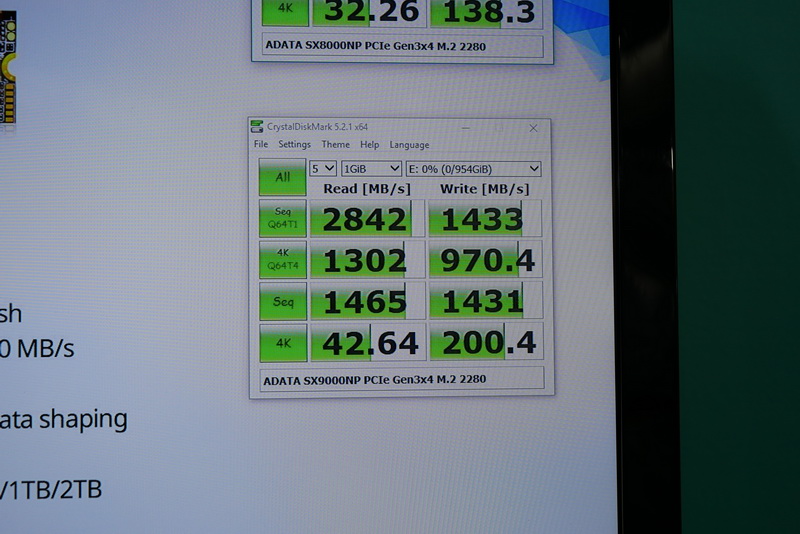 デモ機(1TBモデル)でのベンチマーク結果