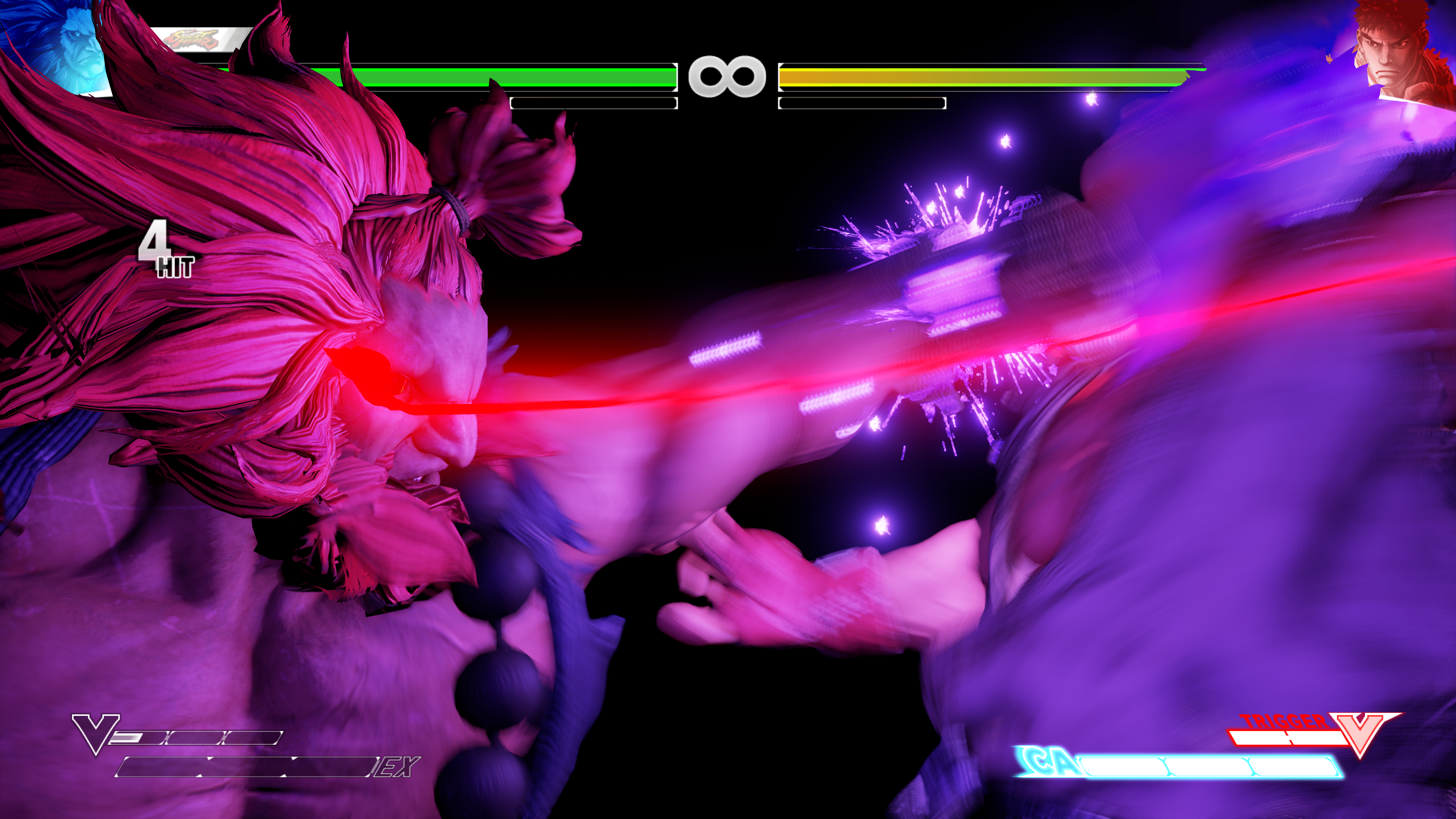 ストリートファイターVの8Kの画面※クリックすると8Kの画像が表示されます