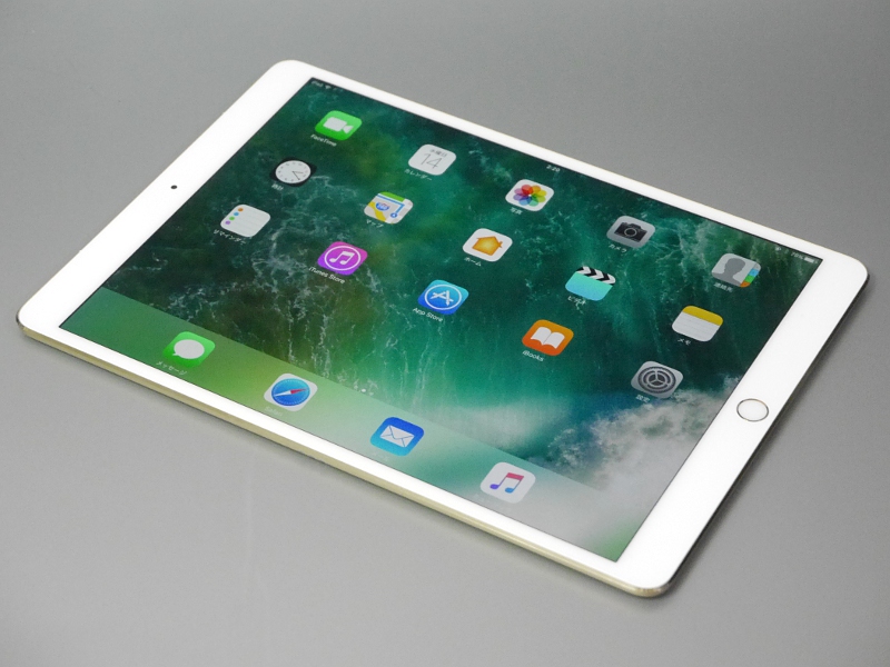 画面を横向きにした状態。見開き表示を行なう場合はこの向きでの利用が多くなるだろう