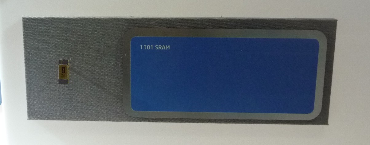 Intelが初めて開発したMOS半導体製品。MOSスタチックRAM(MOS SRAM)の「1101」。記憶容量は256bit
