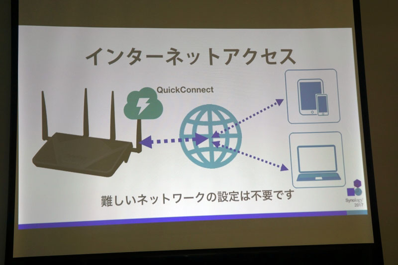 簡単にネットワーク設定が行なえる「QuickConnect」