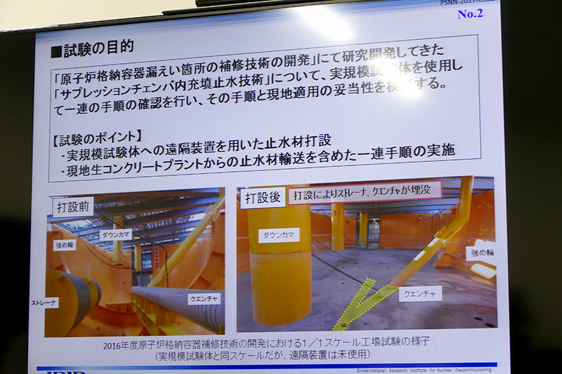 止水材(コンクリート)打設試験の目的