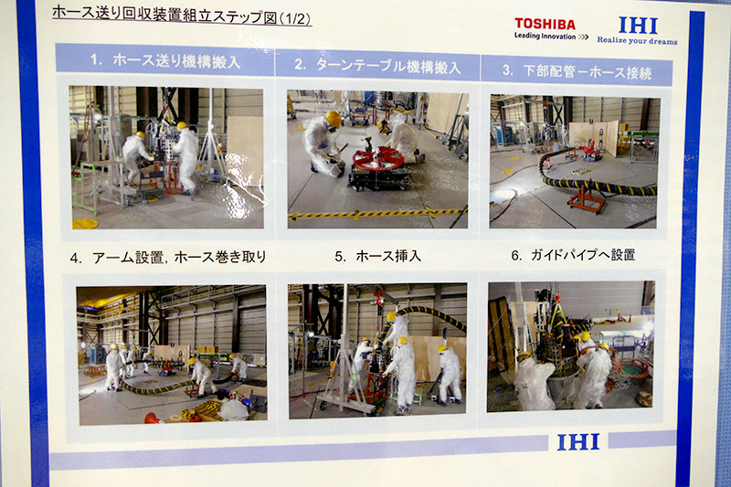 ホース送り回収装置の組み立てステップ図