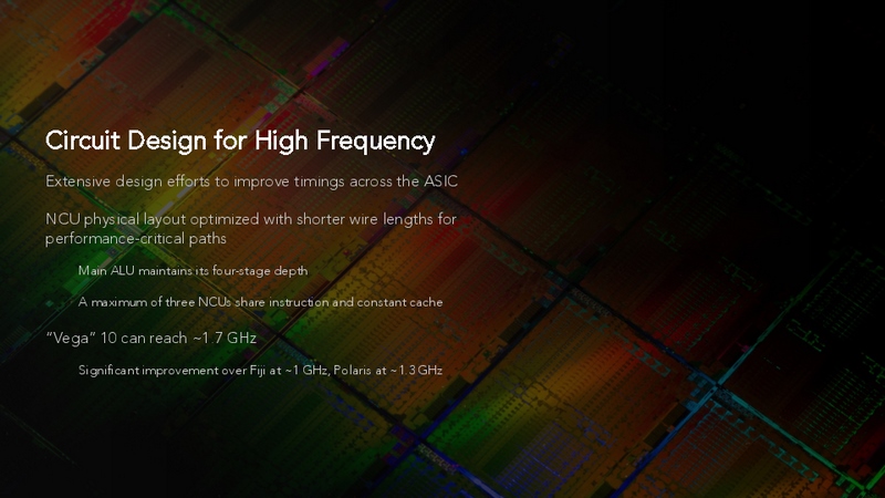 Vegaでは回路設計によって高クロック化を実現