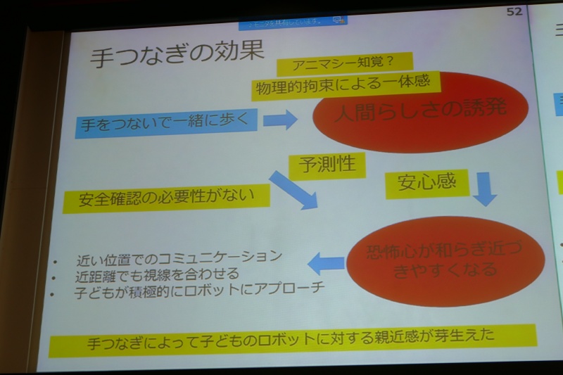 ロボットにおいても物理的接触の効果は大きい