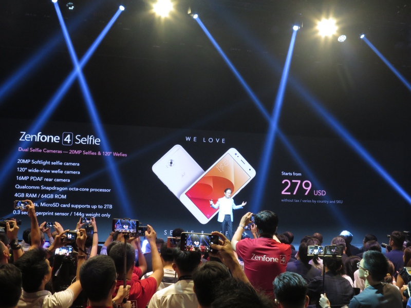 ZenFone 4 Selfieは279ドル