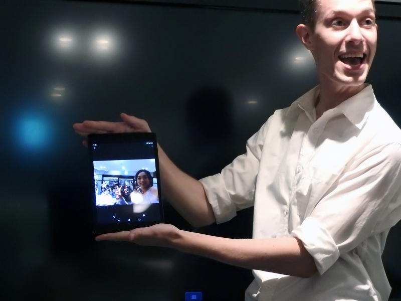 PLEN Cubeで撮影した画像は、スマートフォンに即座に転送される