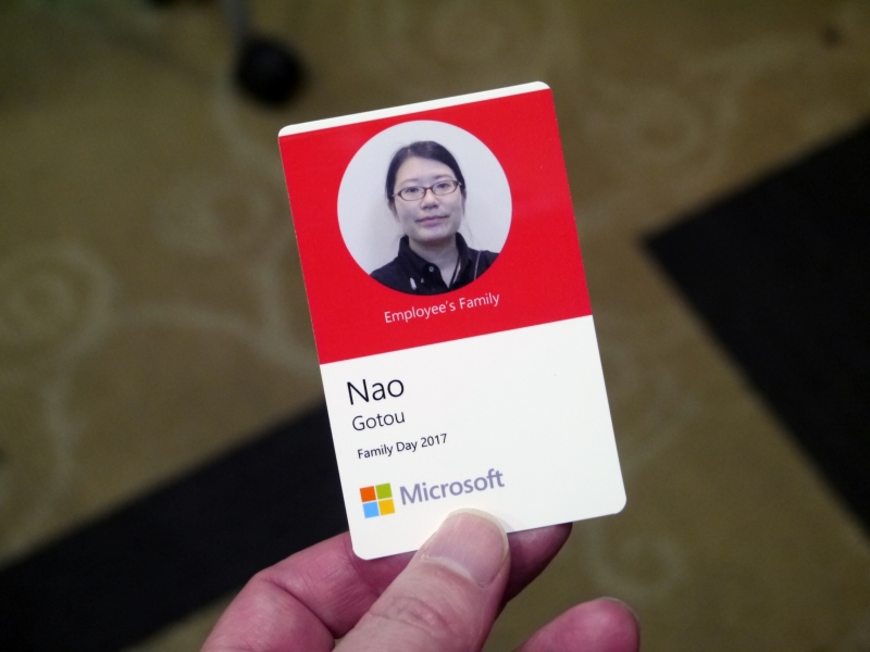 完成したIDカード