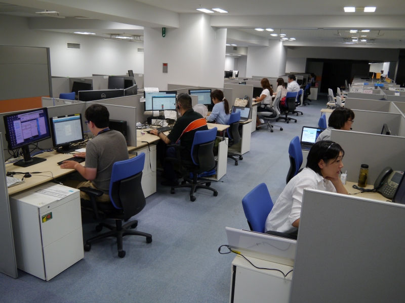 サポートを行なっているエリアの様子