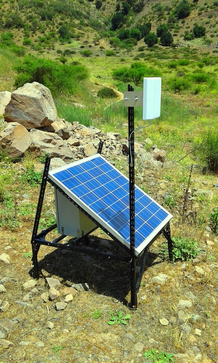 Air-Energy Sensorへの電力をソーラーパワーで供給する装置