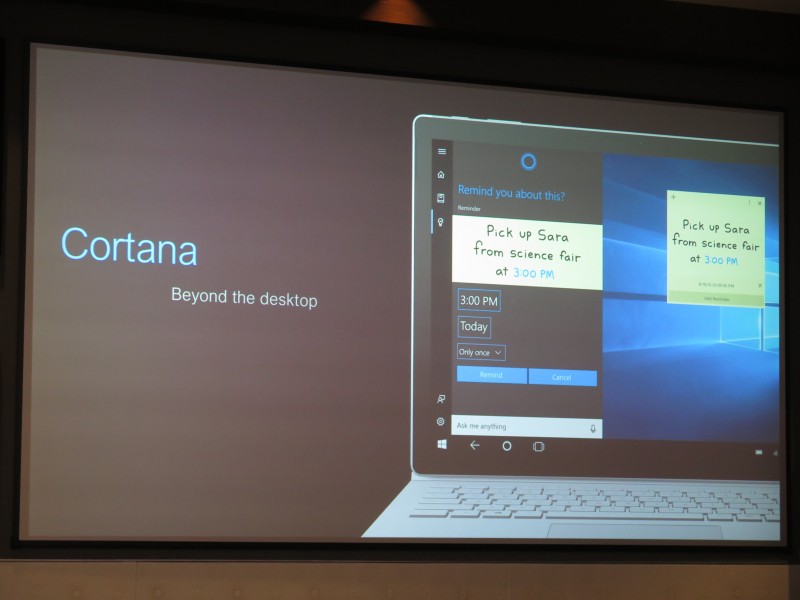 Windows 10に搭載されたCortana