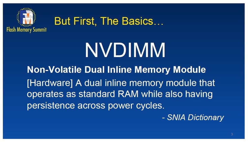 NVDIMM(Non-Volatile  Dual-Inline Memory Module)の定義