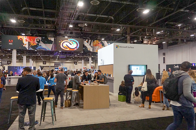 Adobe MAXのCommunity Pavilionに設置されたMicrosoftブース