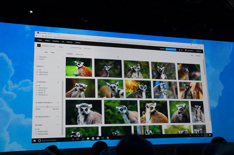 基調講演で行なわれたAdobe Senseiを利用したアプリケーションのデモ