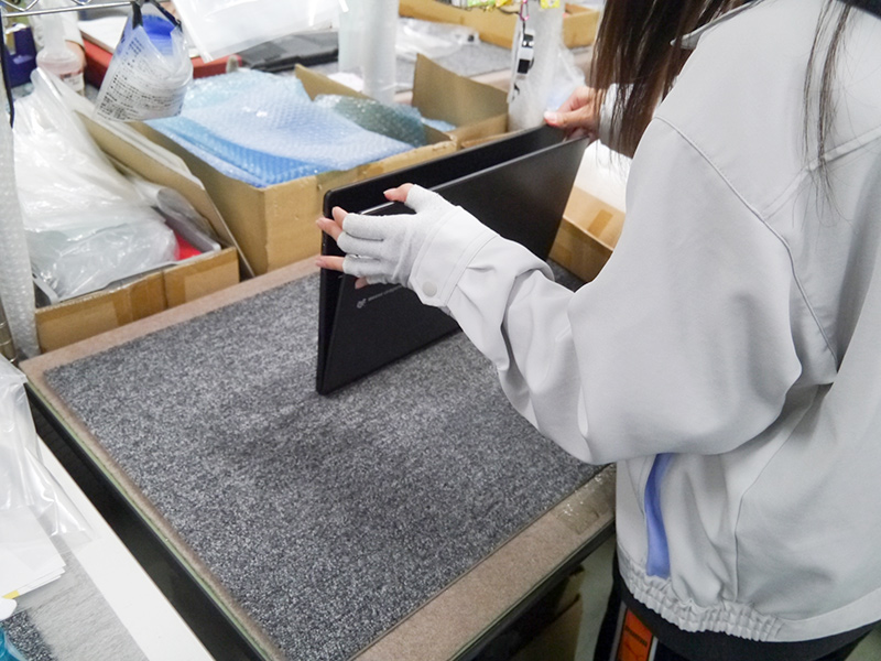 入庫した時点で、本体の傷などを確認