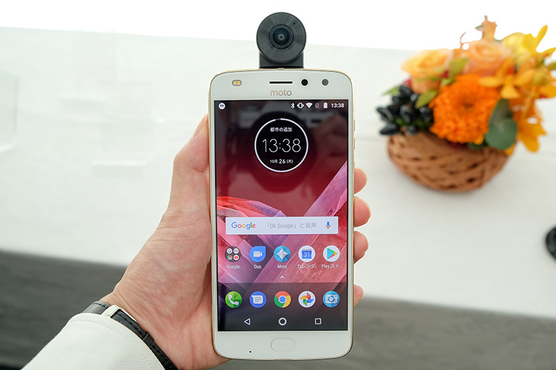 Moto 360カメラ装着時