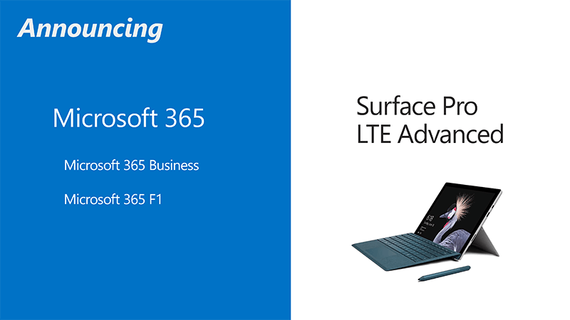 Microsoft 365とSurface Pro LTE Advanced