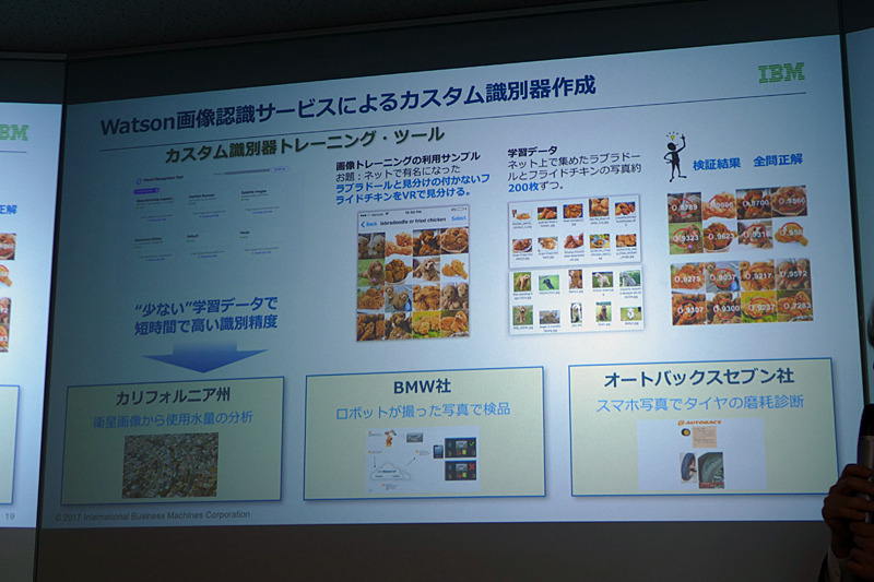 画像認識サービスによるカスタム分類が可能