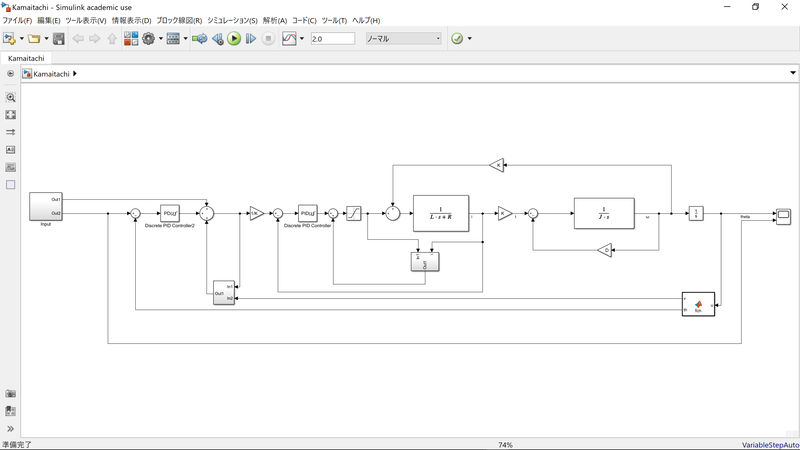 Simulinkによるモーター制御のシミュレーション(2016年度機体のもの)