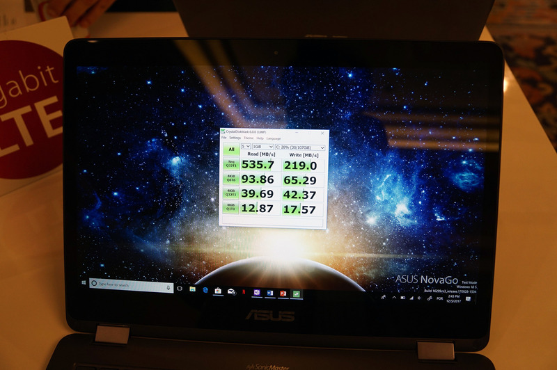 CrystalDiskMarkの結果、ランダムのリードはSATA SSDと遜色ないが、ライト全般とランダムのリードはそんなに速くない