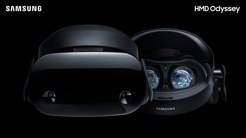 Samsungが海外で販売している「HMD Odyssey - Windows Mixed Reality Headset」。米国での標準価格は499.99ドル