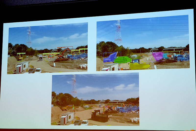 監視カメラの映像から建機や作業を認識