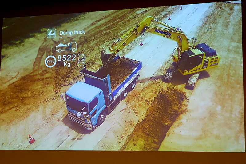 ダンプトラックにも適切な量を積載