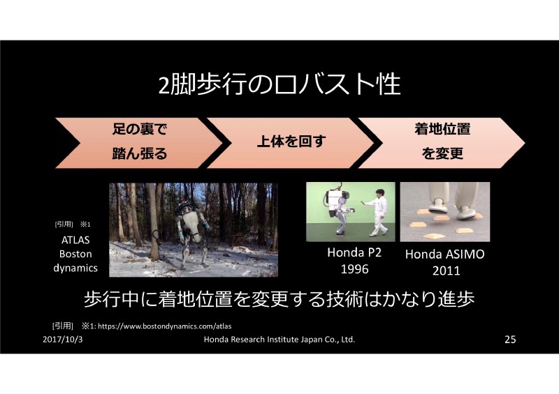 二脚歩行の堅牢性向上の試み