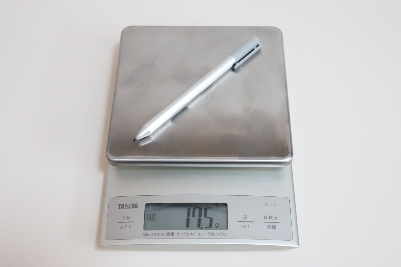 HP Active Penの実測重量は17.5g