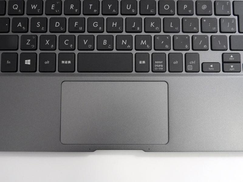 ポインティングデバイスとして、タッチパッドが採用されている。クリックボタンとパッドが一体化したタイプだ