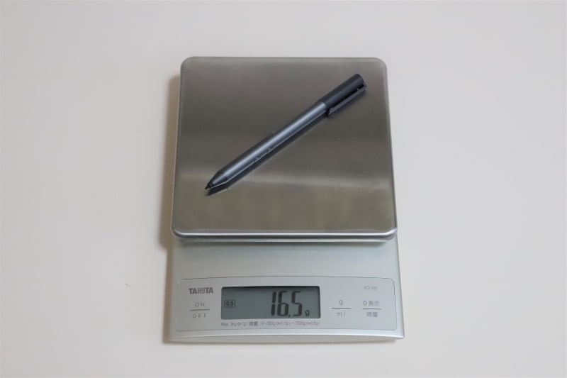 Spectreアクティブペンの実測重量は16.5g