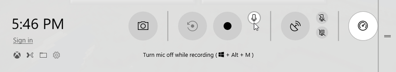 ライトテーマのゲームバー