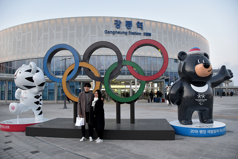仁川、ソウル方面からの新幹線が到着するGangnaung駅。ここから会場までは徒歩で約25分。