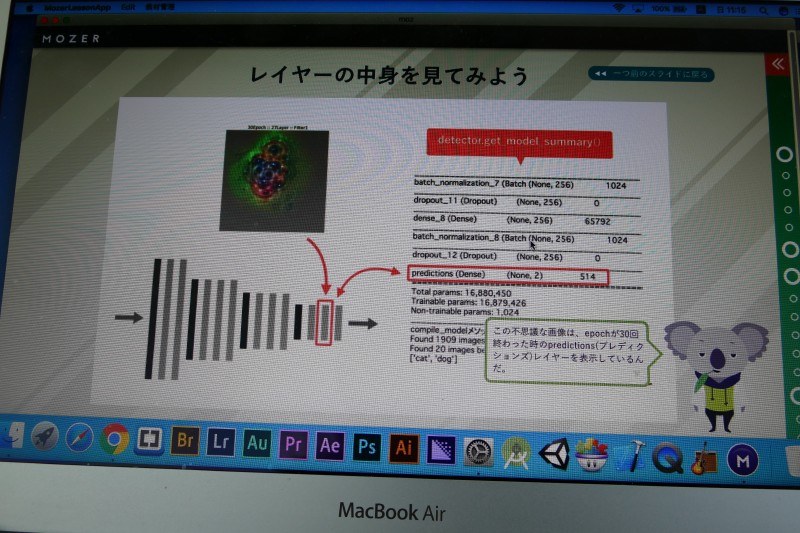 各レイヤーが何を表現しているのかを可視化した画像を見ることもできる