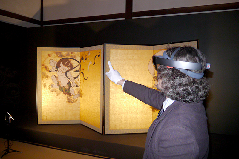 「MRミュージアム in 京都」の体験の様子