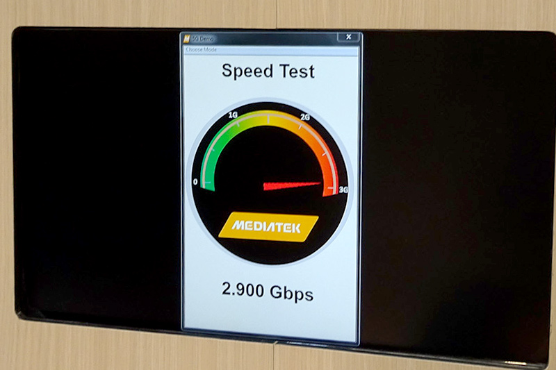 2.9Gbpsで通信できていた