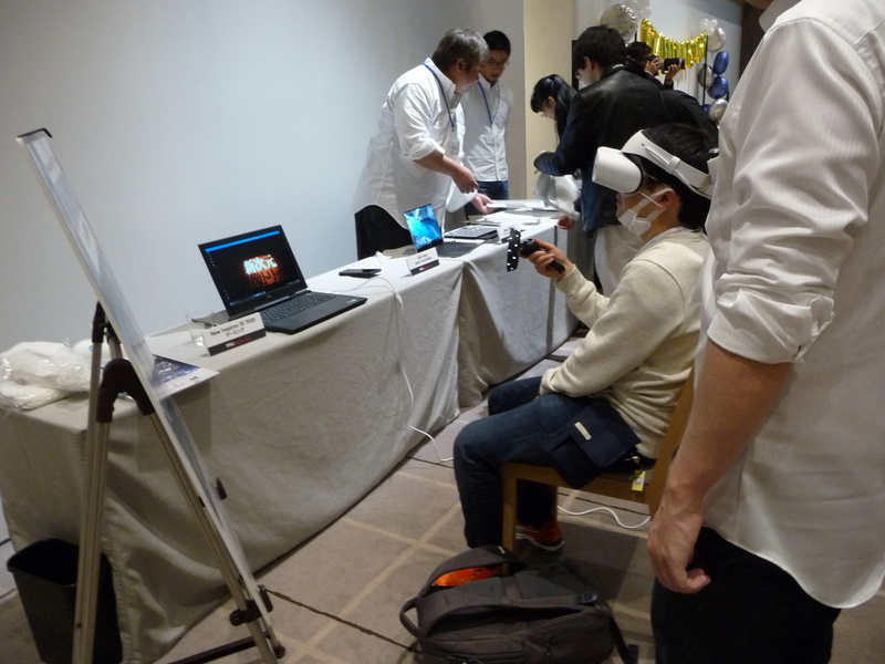 VRヘッドセットVisorの体験ブースも