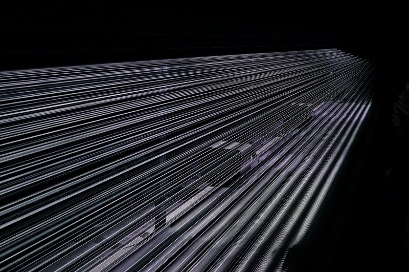 Odysseyのデモ、同じく波面合成技術のスピーカーとビジュアルが連動している