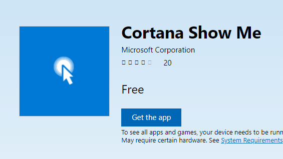Cortana Show Me