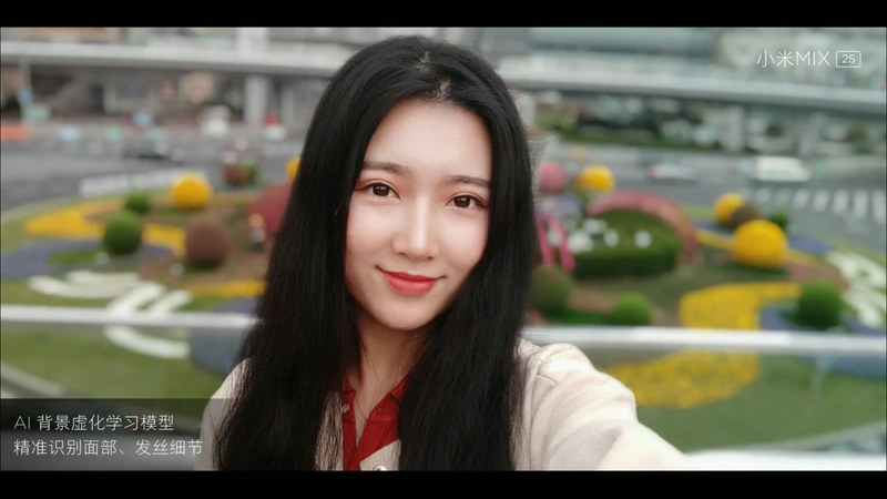 前面カメラも背景のボケが可能