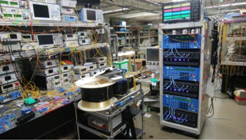 伝送実験の写真