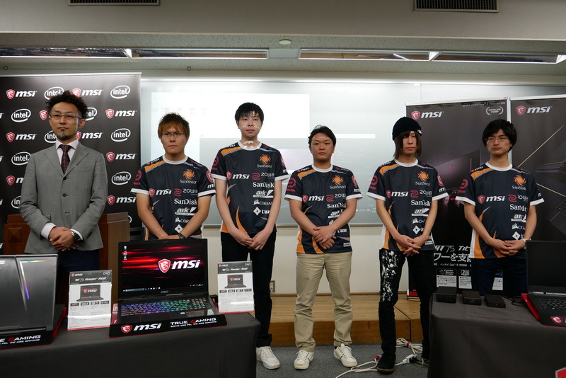 MSIがメインスポンサーに就任することとなった、日本のプロゲーミングチーム、SunSisterの面々