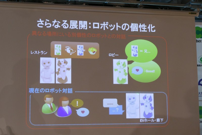 各々のロボットを個性化し、かつ連携させることも目指す