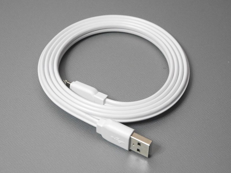 見た目は一般的なケーブル。WH(ホワイト)以外にBK(ブラック)もラインナップされているようだ