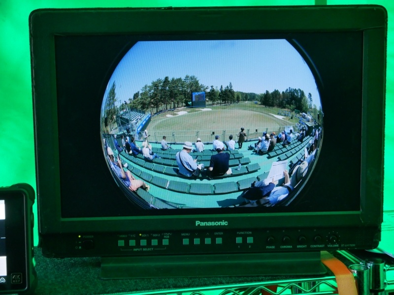 魚眼レンズで撮影した映像