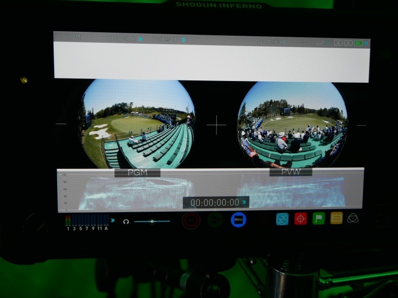 2台のLUMIXを使用して撮影した映像。これを切り替えて表示する