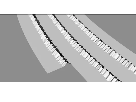 3Dマップ化されたレコード溝