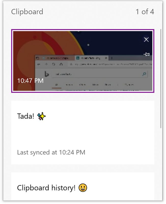 [Windows]+[V]キーで使える新しいクリップボード